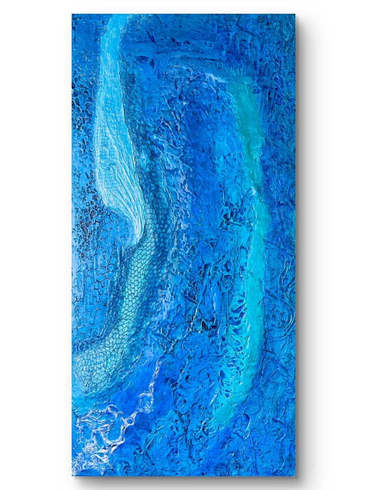 Eintauchen ins Meer an der Wand