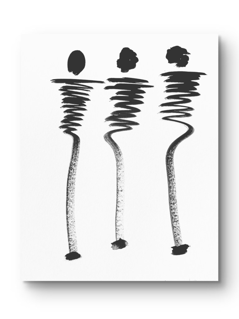 Drei Frauen als Wandbild