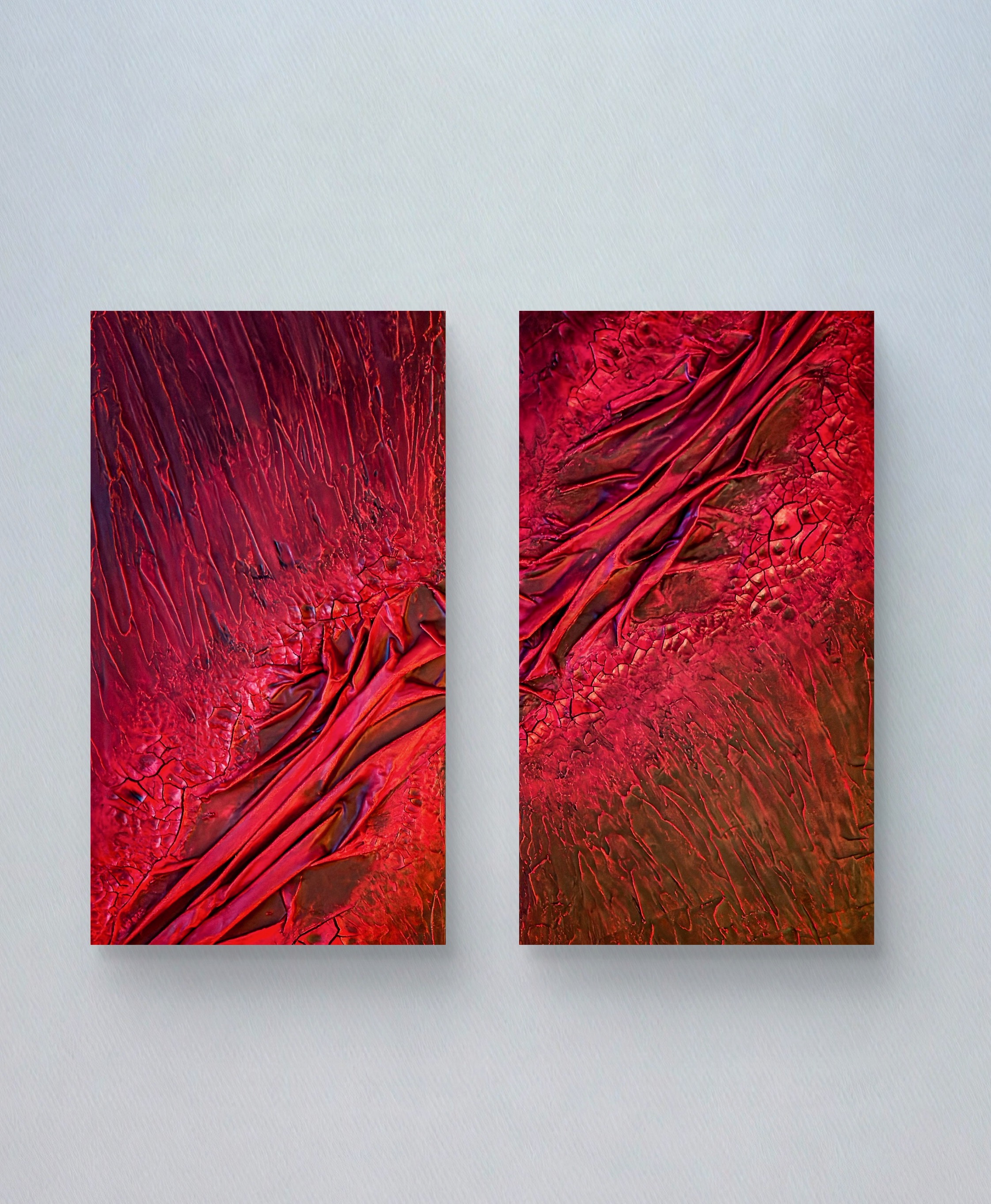 Open your heart (Diptychon), Gesamtansicht an der Wand