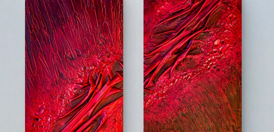 Open your heart (Diptychon), Gesamtansicht an der Wand