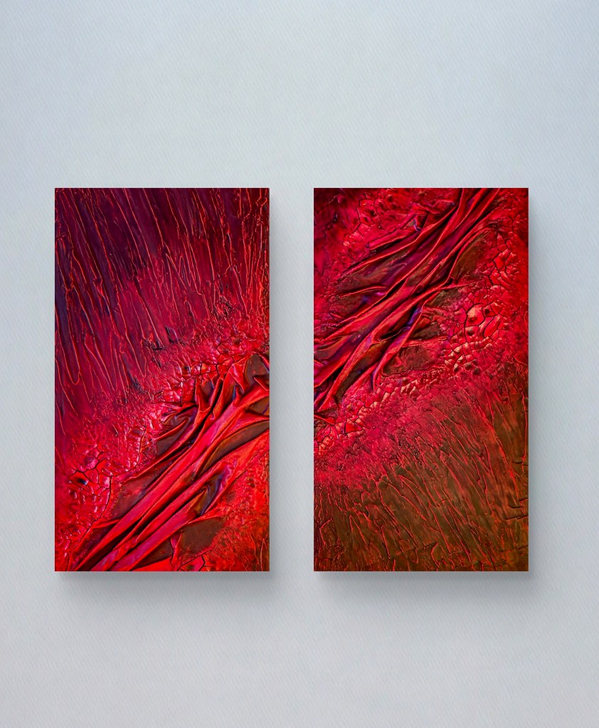 Open your heart (Diptychon), Gesamtansicht an der Wand